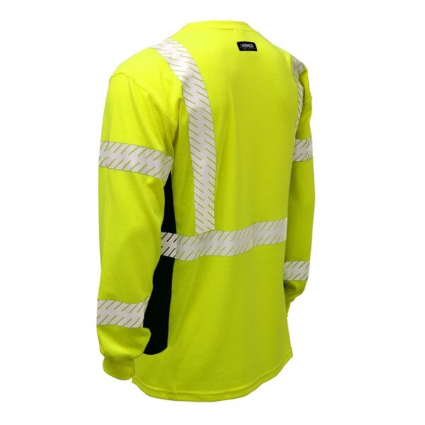 ML Kishigo Class 3 Hi-Vis FR Long Sleeve T-Shirt in Lime